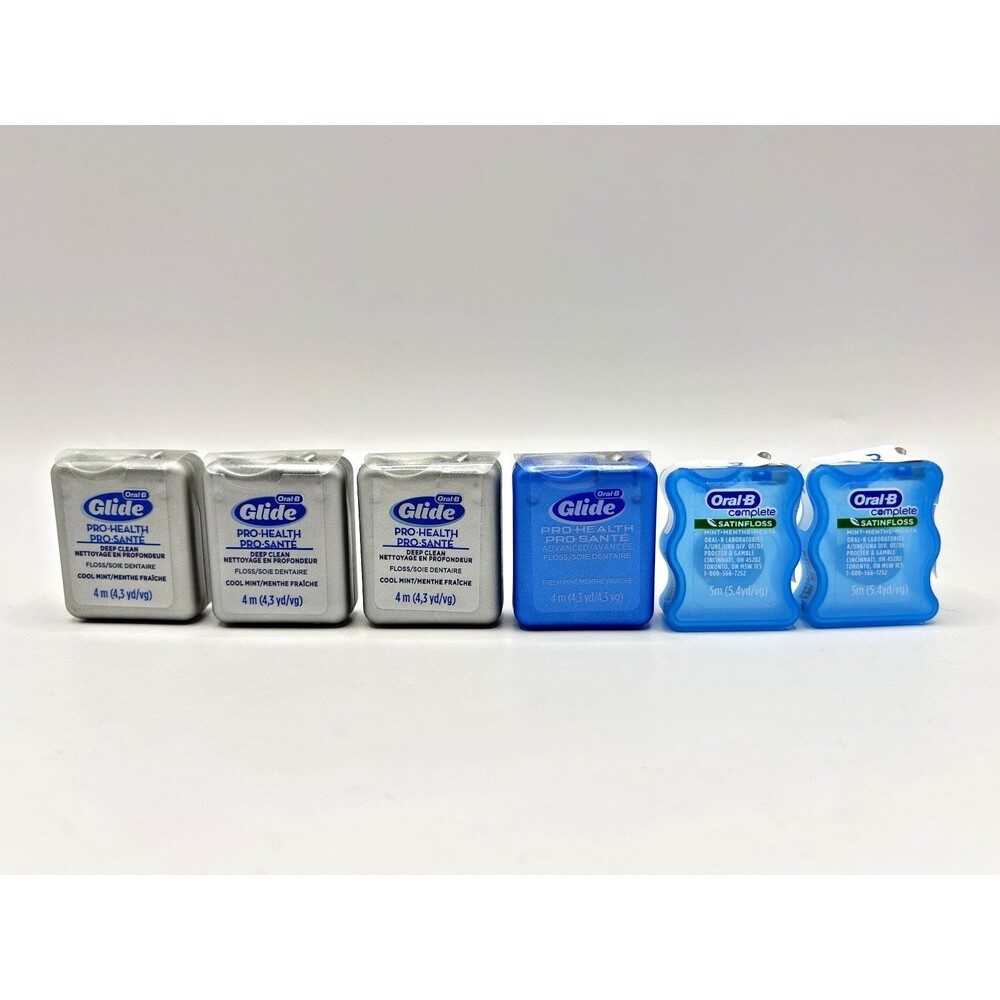 Oral-B GLIDE Pro-Health Advanced + Deep Clean + Satin Dental Floss 4m, 4.3yd Lot